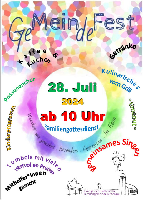 Plakat Gemeindefest 2024